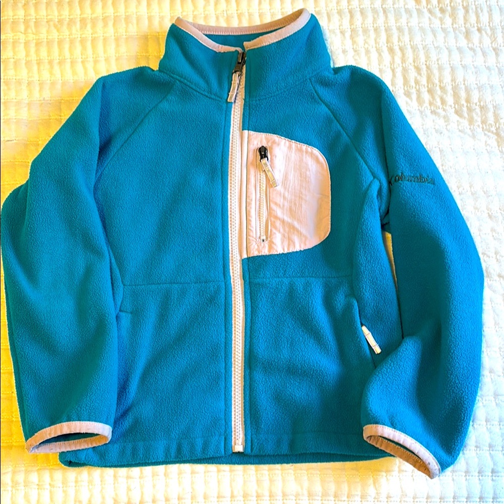 Columbia Blue Fleece Jacket kids size 4/5 girls